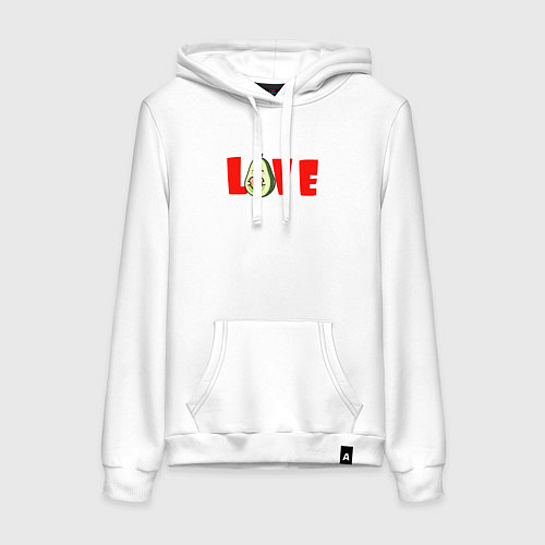 Женская толстовка-худи Любовь к авокадо / Белый – фото 1