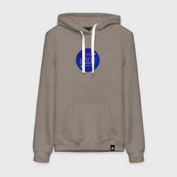 Толстовка-худи хлопковая женская Полночь BTS, цвет: утренний латте