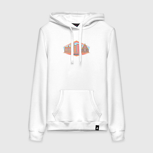 Женская толстовка-худи Бельгия - Брюссель / Белый – фото 1