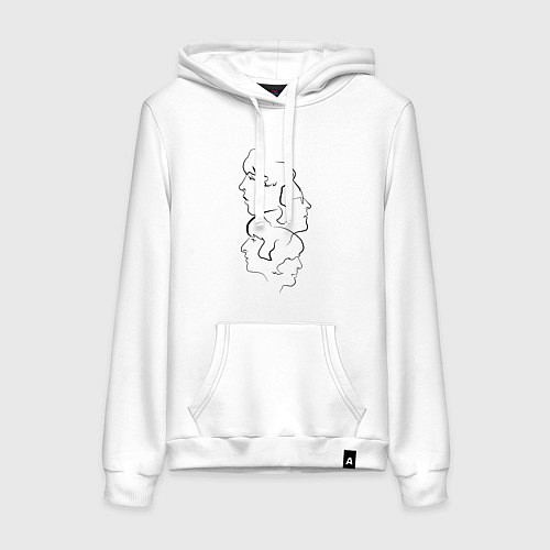 Женская толстовка-худи Come together / Белый – фото 1