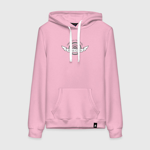 Женская толстовка-худи Время путешествовать - клуб байкеров / Светло-розовый – фото 1