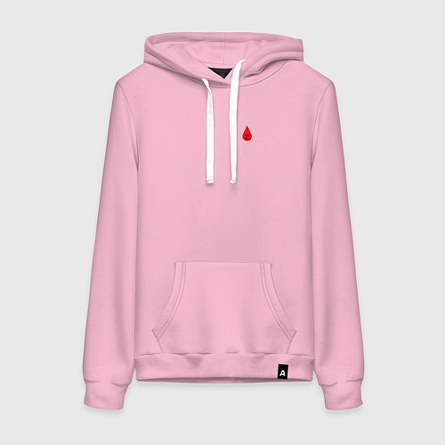 Женская толстовка-худи Группа крови: третья положительная / Светло-розовый – фото 1
