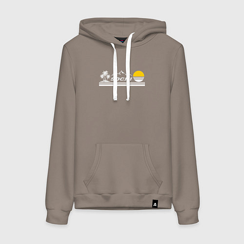 Женская толстовка-худи Прекрасный город курорт Сочи / Утренний латте – фото 1