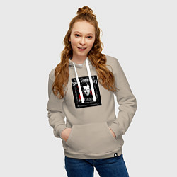 Толстовка-худи хлопковая женская Jack Torrance, цвет: миндальный — фото 2