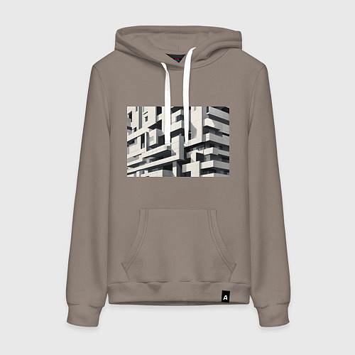 Женская толстовка-худи Вдохновлено Ле Корбюзье / Утренний латте – фото 1