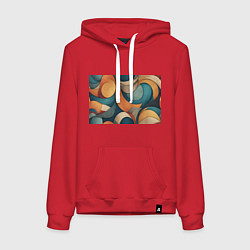 Женская толстовка-худи Абстракция теплые контрасты