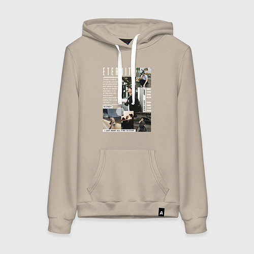 Женская толстовка-худи Stray kids Bang Chan Eternity / Миндальный – фото 1