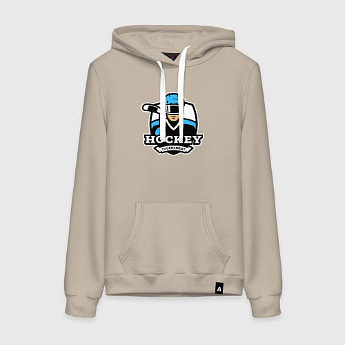 Женская толстовка-худи Турнир по хоккею / Миндальный – фото 1