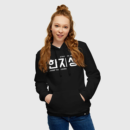 Женская толстовка-худи Хан Джисон stray kids / Черный – фото 3