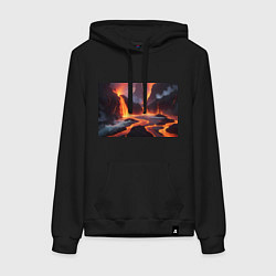 Женская толстовка-худи Текущая лава