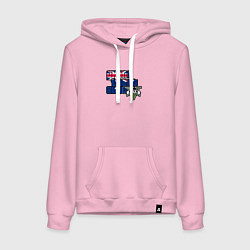 Толстовка-худи хлопковая женская ГТА 5 лого, цвет: светло-розовый