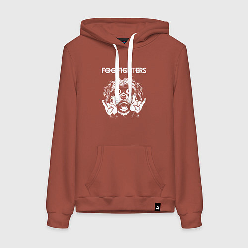 Женская толстовка-худи Foo Fighters rock dog / Кирпичный – фото 1