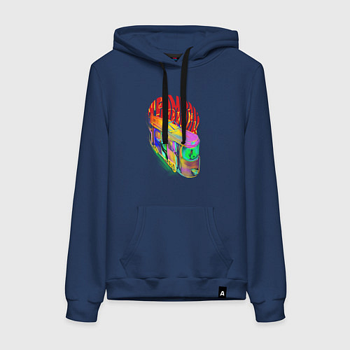 Женская толстовка-худи Трамвай - не наркотик / Тёмно-синий – фото 1