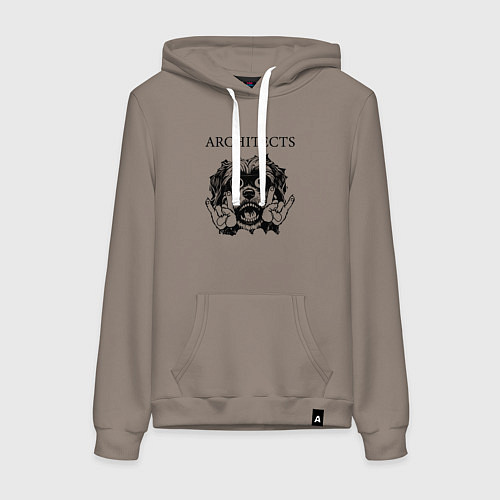 Женская толстовка-худи Architects - rock dog / Утренний латте – фото 1