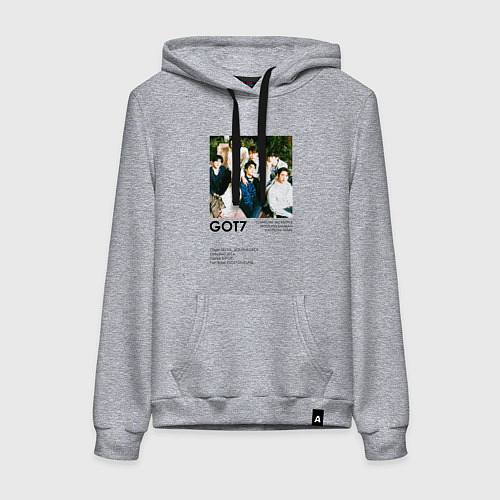 Женская толстовка-худи GOT7 группа основание / Меланж – фото 1