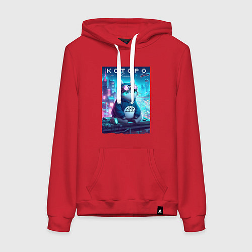 Женская толстовка-худи Которо - коллаба / Красный – фото 1
