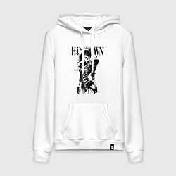 Толстовка-худи хлопковая женская Обворожительная ведьма - хэллоуин, цвет: белый