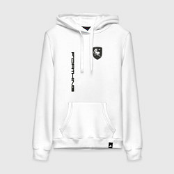 Толстовка-худи хлопковая женская Forthing, цвет: белый