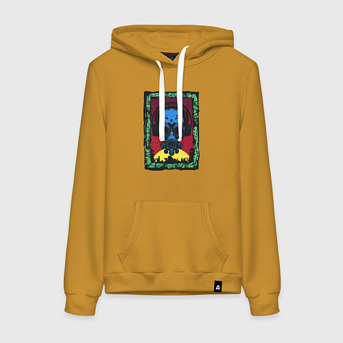 Женская толстовка-худи Новый взгляд на будущее / Горчичный – фото 1