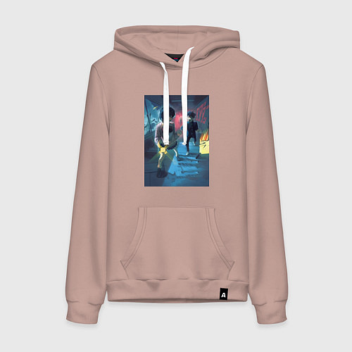 Женская толстовка-худи Дандадан: Момо Аясэ / Пыльно-розовый – фото 1