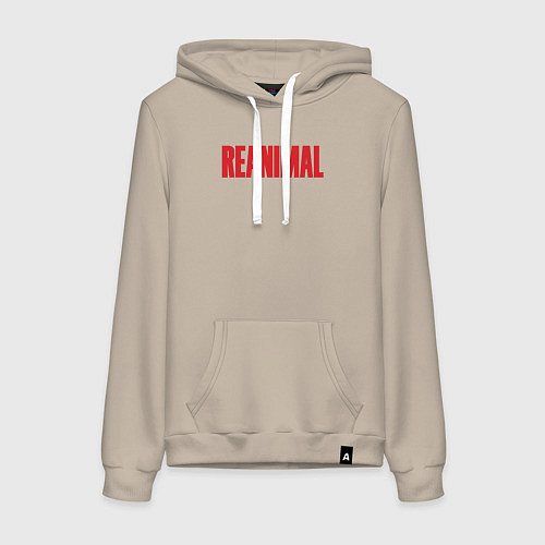 Женская толстовка-худи Reanimal logo / Миндальный – фото 1