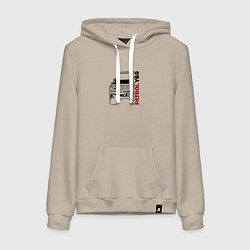 Толстовка-худи хлопковая женская Nissan Patrol Y60, цвет: миндальный
