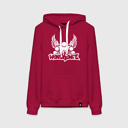 Толстовка-худи хлопковая женская Street Workout W5 Крылья, цвет: маджента