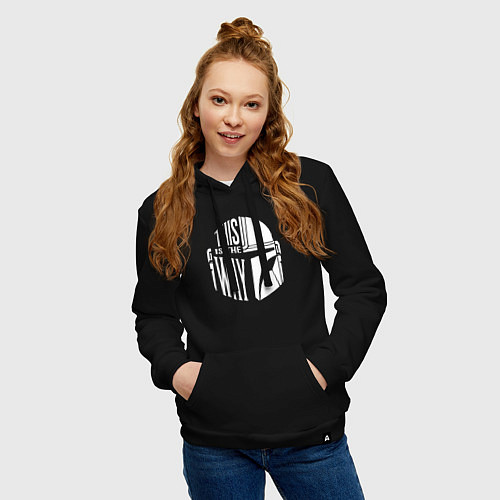 Женская толстовка-худи This is the way helmet The mandolorian / Черный – фото 3