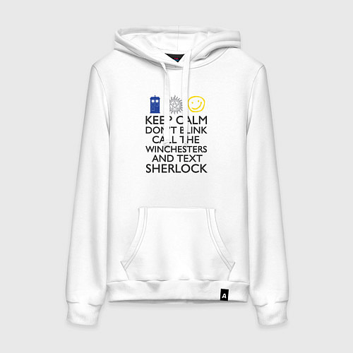 Женская толстовка-худи Sherlock doctor / Белый – фото 1
