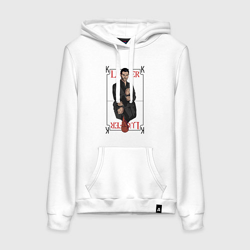 Женская толстовка-худи Люцифер король / Белый – фото 1