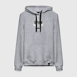 Толстовка-худи хлопковая женская Бухля, цвет: меланж