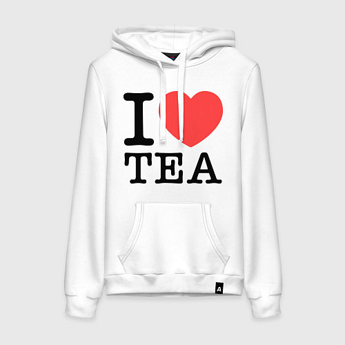 Женская толстовка-худи I love tea / Белый – фото 1