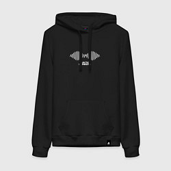 Толстовка-худи хлопковая женская Arctic Monkeys logo, цвет: черный