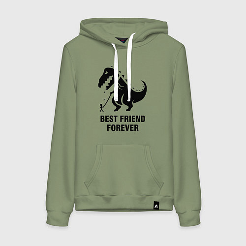 Женская толстовка-худи Godzilla best friend / Авокадо – фото 1