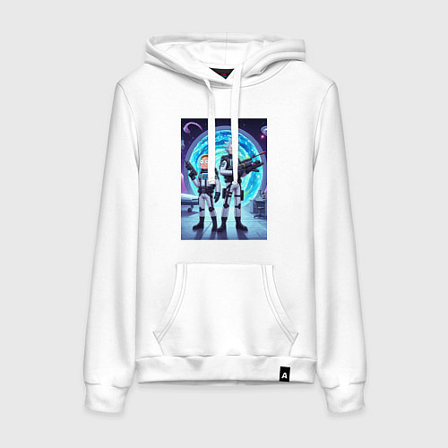 Женская толстовка-худи Космический спецназ - Рик и Морти / Белый – фото 1
