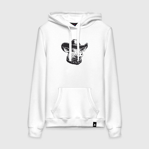 Женская толстовка-худи Ковбой свинья / Белый – фото 1