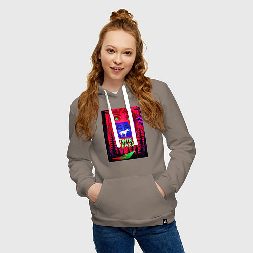 Женская толстовка-худи Загадка Лоры Палмер / Утренний латте – фото 3