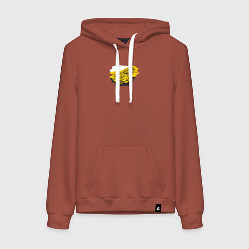 Женская толстовка-худи Без труда не вытащишь и рыбку - имперский флаг и н / Кирпичный – фото 1