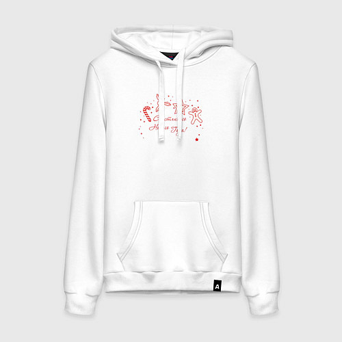 Женская толстовка-худи Счастливого нового года 2025 / Белый – фото 1