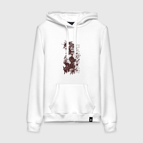 Женская толстовка-худи Кибернетический самурай / Белый – фото 1