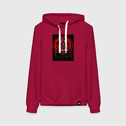 Толстовка-худи хлопковая женская Звезда смерти Дарт Вейдер, цвет: маджента