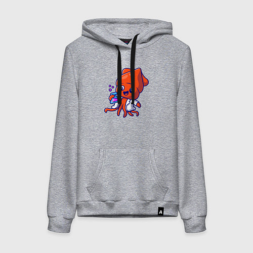 Женская толстовка-худи Химик осьминог / Меланж – фото 1