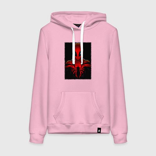 Женская толстовка-худи Человек паук майлз моралес / Светло-розовый – фото 1