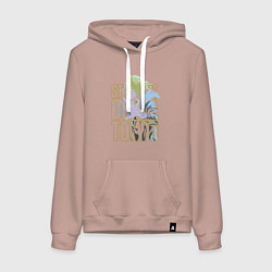 Толстовка-худи хлопковая женская Токийские мстители Мандзиро Сано неон, цвет: пыльно-розовый