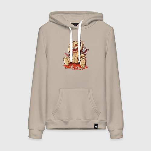 Женская толстовка-худи Зайчик киллер / Миндальный – фото 1