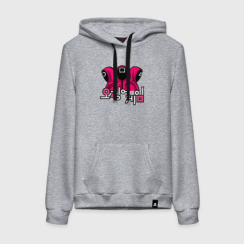 Женская толстовка-худи Squid game team / Меланж – фото 1