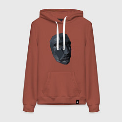 Толстовка-худи хлопковая женская Boss mask, цвет: кирпичный