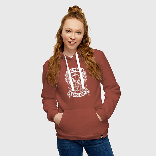 Женская толстовка-худи Моторхед - англия / Кирпичный – фото 3