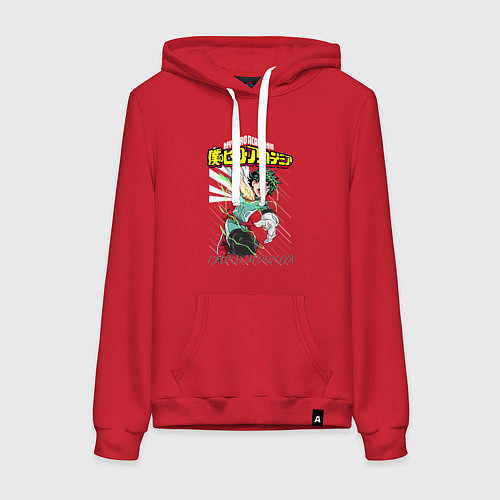 Женская толстовка-худи Моя геройская академия Деку / Красный – фото 1