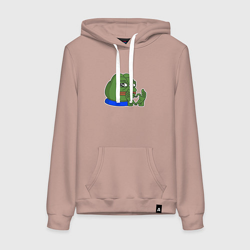 Женская толстовка-худи Пепе делает сердечко / Пыльно-розовый – фото 1